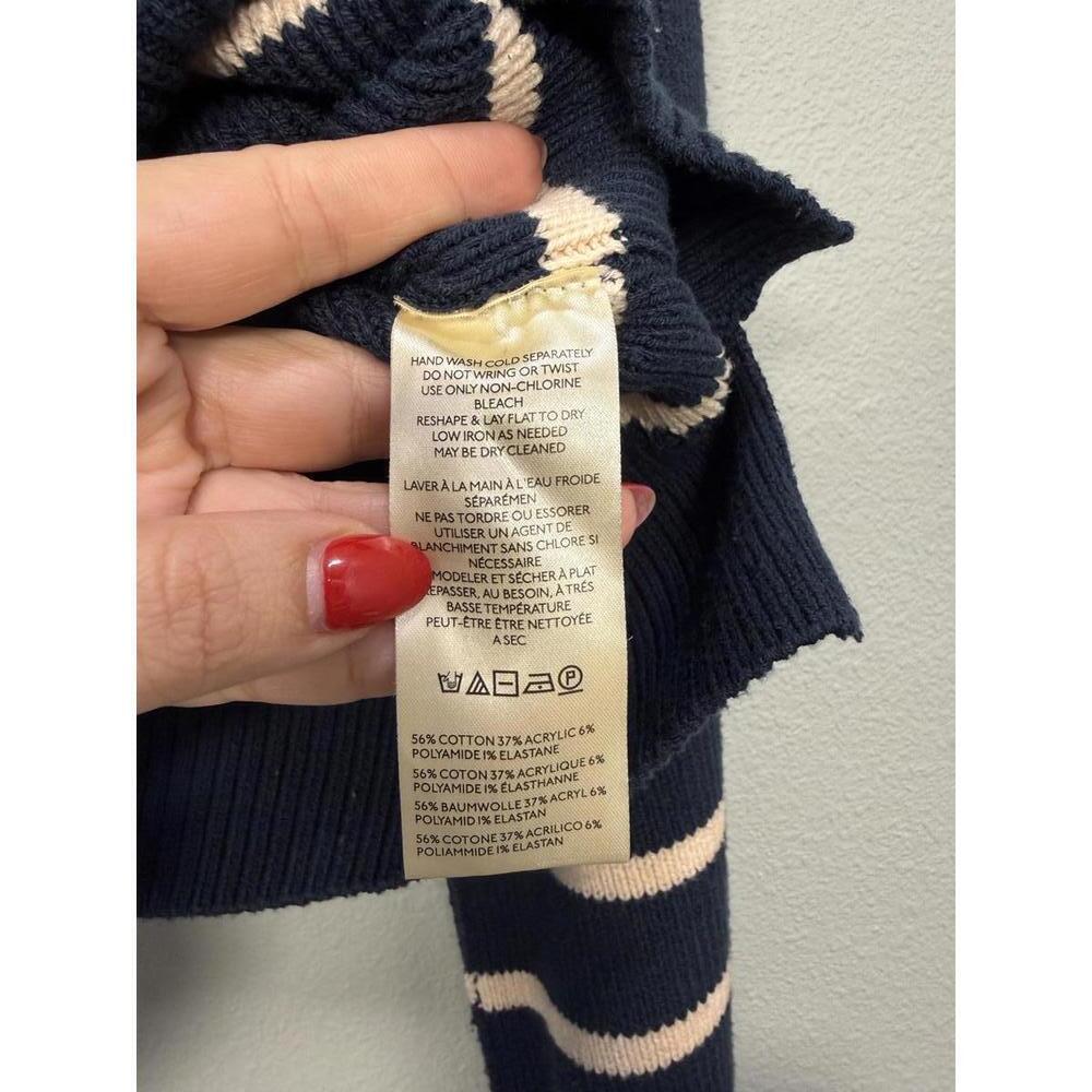 Free People Easy Street Crop Striped Pullover Sweater, Women's XS, Navy Blue - Picture 7 of 7